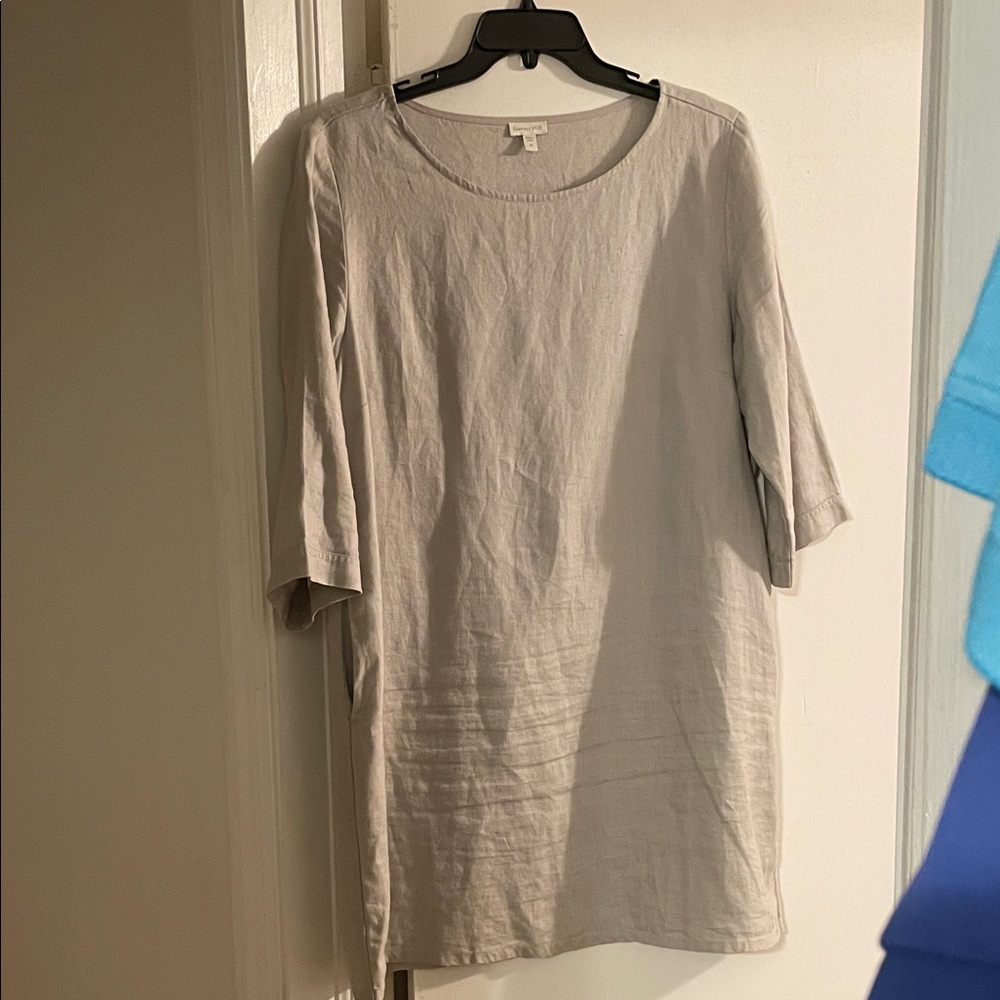 Garnet Hill Taupe Linen Garment